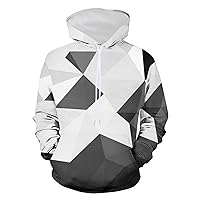 Men's 3D Graphic Hoodie Novelty Print Sweatshirts Casual Loose Hooded Fleece Pullover Tops Drawstring Active Sweater