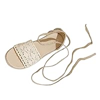 Women's Low Heels Lace-up Sandals Toe ring Sandals Sandals for Women dressy Wedding dress Pumps Beach Paty Shoes