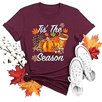 Halloween Costumes for Women Funny Pumpkin Printed Cute T Shirts Orange Graphic Tops Fall Tee Fashion Gift
