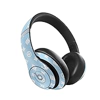 MightySkins Glossy Glitter Skin Compatible with Beats Studio Pro - Baby Blue Designer | Protective, Durable High-Gloss Glitter Finish | Easy to Apply