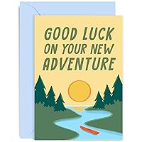 Old English Company Leaving Card - For Colleague, New Job or Adventure - Blank Inside with Envelope