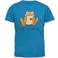 Animal World Toad I Find You riveting Funny Pun Valentine's Day Mens T Shirt