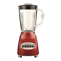Blender with Glass Jar, 12-Speed + Pulse, Red