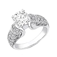 1.50ct GIA Certified Round Brilliant Diamond Engagement Ring in Platinum