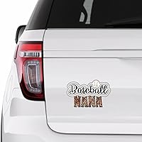 Baseball Nana Sticker, Leopard Print Baseball Vinly Decal for Cars Laptops, Windows, Walls, Fridge, Toilet and More - Sport Theme Stickers 6in