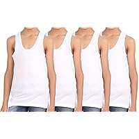 Neoteric Kid's Cotton White Vest - Pack of 5 (50cm)