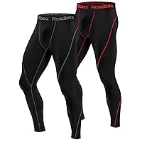Roadbox 2 Pack Men’s Compression Pants Workout Warm Dry Cool Sports Leggings Tights Baselayer
