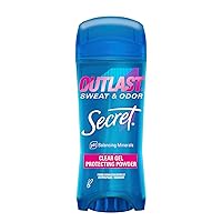 Secret Outlast Clear Gel Antiperspirant Deodorant for Women, Protecting Powder Scent, 2.6 oz