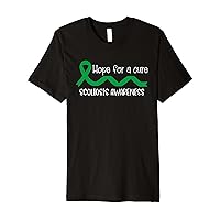 Hope for a cure - Scoliosis Awareness Month green ribbon Premium T-Shirt