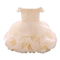 ACSUSS Off Shoulder Vintage Princess Dress for Baby Girls Christening Wedding Flower Girls Ball Gown