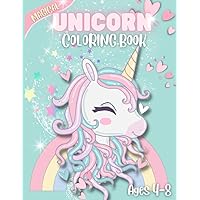 Magical Unicorn Coloring Book For Kids Ages 4-8 ,Cute Book Gift Idea for Birthday and Christmas For Girls