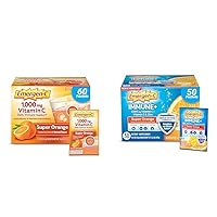 1000mg Vitamin C Powder for Daily Immune Support Caffeine Free Vitamin C Supplements with Zinc and Manganese & Immune+ Triple Action Immune Support Powder