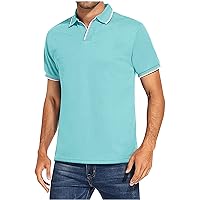 Tops Hombre Cuello vuelto Camiseta Color sólido Camisetas Blusas ocio Manga Corta Camisetas Túnicas vacaciones
