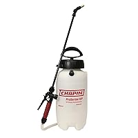 Chapin 26021XP Made in USA 2-Gallon Heavy-Duty Compression Sprayer for Professional Use, with 3 nozzles -one Brass, Pressure Relief Valve, Comfort Grip Handle, Translucent White