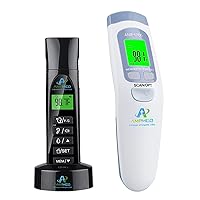 Amplimn Non-Contact Touchless Infrared Digital Forehead Thermometer Bundle for Adults and Babies