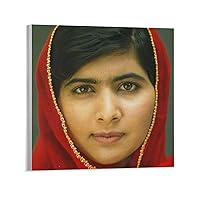 Character Portrait Poster Malala Yousafzai Portrait Poster Poster Retro Art Decoration Poster, Suita Canvas Wall Art Poster Print Picture Paintings for Living Room Bedroom Office Decoration, Canvas Po