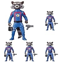 Marvel Studios’ Guardians of The Galaxy Vol. 3 Rocket Action Figure, Super Hero Toys for Kids Ages 4 and Up, 8-Inch-Scale Action Figure (Pack of 5)