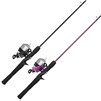 33 Spincast Reel and 2-Piece Fishing Rod Combo, 5-Foot 6-Inch Durable Fiberglass Rod, Quickset Anti-Reverse Fishing Reel with Bite Alert