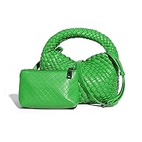 Woven Women's Bag Handbag Vegetable Basket Women's Bag Small Retro Casual One-Shoulder Messenger Lunch Box Bag Handbag (Color : 09)