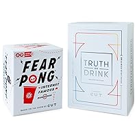 Truth or Drink and Fear Pong Party Game Bundle with 2 Games by Cut