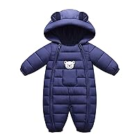 Toddler Insulated Pants Jacket Toddler Snowsuit Hooded Outdoor Jumpsuit Windproof Romper Thick Snow Pants Girls Size 10