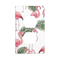 (Flamingo Flowers) Modern Wall Panel, Switch Cover, Decorative Socket Cover For Socket Light Switch, Switch Cover, Wall Panel.