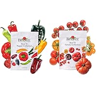 Burpee Best 10 Packets Non-GMO Pepper & Tomato Garden Seeds Collection | Hot, Sweet, Cherry, Beefsteak Varieties