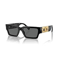 Versace Unisex Sunglasses Havana Frame, Dark Grey Lenses, 54MM