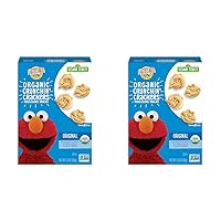 Earth's Best Organic Sesame Street Toddler Crunchin' Crackers, Original, 5.3 oz. Box (Pack of 2)