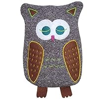 Kids Hot Water Bottle with Animal Cover (0.8L, Owl) Eco Hot Water Bottle, Made in Germany, Soothing Comfort and Warmth, Helps Relief Stomach Ache