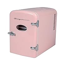 EFMIS175-PINK Portable Mini Fridge-Retro Extra Large 9-Can Travel Compact Refrigerator, Pink, 5 Liters