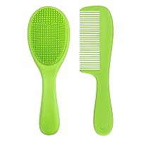 Sprout Ware Cradle Cap Brush & Comb Made from Plants and Silicone-Green-Adult use only