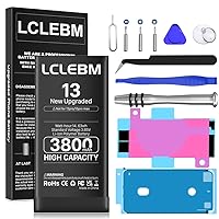 LCLEBM [3800mAh] Battery for iPhone 13, 2024 New 0 Cycle Higher Capacity Battery Replacement for iPhone 13 Model A2635, A2634, A2633, A2631, A2482 with Complete Repair Tools Kits