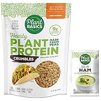 Plant Basics - Hearty Plant Protein - Unflavored Crumbles, 1 lb - Plant Based Seasoning, Just Like Ham, 2 Ounce - Non-GMO, Gluten Free, Vegan