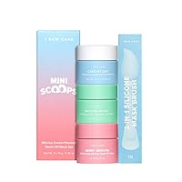I DEW CARE Mini Scoops + 2-in-1 Cleansing Firming Silicone Mask Brush Bundle