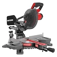 CRAFTSMAN V20 Cordless Sliding Miter Saw, 7-1/4 inch, Single Bevel, Battery and Charger Included (CMCS714M1)