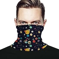 Space Meteorolite Funny Face Cover Scarf Neck Mask Skiing Fishing Hiking Cycling UV Protector for Men Women