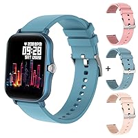 P9 Plus 1.69 inch 2021 Smart Watch Men Full Touch Fitness Tracker ip67 Waterproof Female gts 2 Smartwatch for xiaomi Mobile Phone,Benrenshangmao (Color : Orange)