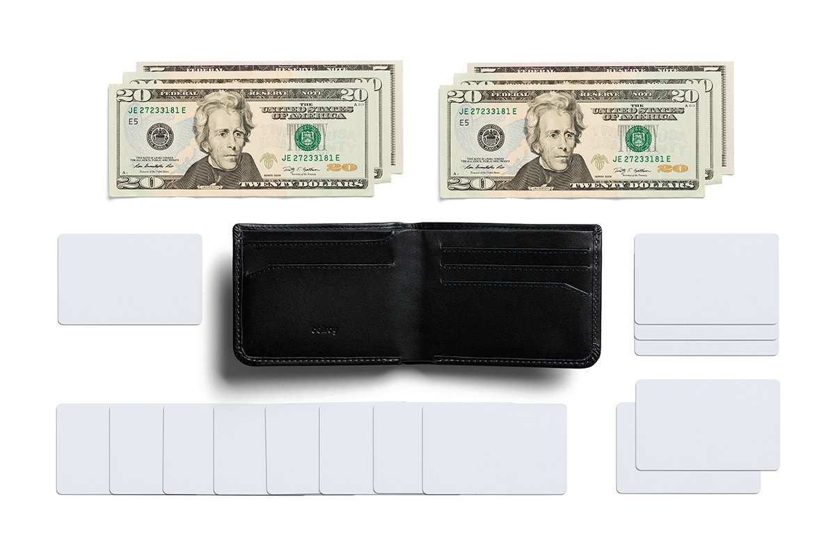 Bellroy Hide & Seek Wallet (Slim Leather Bifold Design, RFID Protected, Holds 5-12 Cards, Coin Pouch, Flat Note Section, Hidden Pocket)