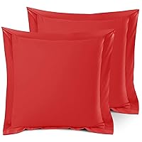 Nestl Soft Pillow Shams Set of 2 - Double Brushed Microfiber Pillow Covers - Hotel Style Premium Bed Pillow Cases, with 1.5” Decorative Flange, Euro 26