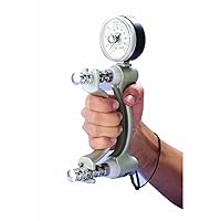 Jamar Hydraulic Hand Dynamometer, Lightweight Max Force Indicator to Measure Grip Strength, Calibrated Strengthener Measures PSI, Cordless Hand Evaluation Tool, Easy Squeeze Adjustable Exerciser