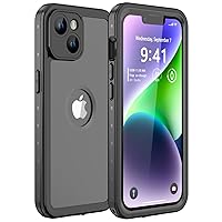 Design for iPhone 14 Plus Waterproof Case, Shockproof Dustproof Phone Case for iPhone 14 Plus with Screen Protector, Full Body Protective Cover for iPhone 14 Plus 6.7''（Black）