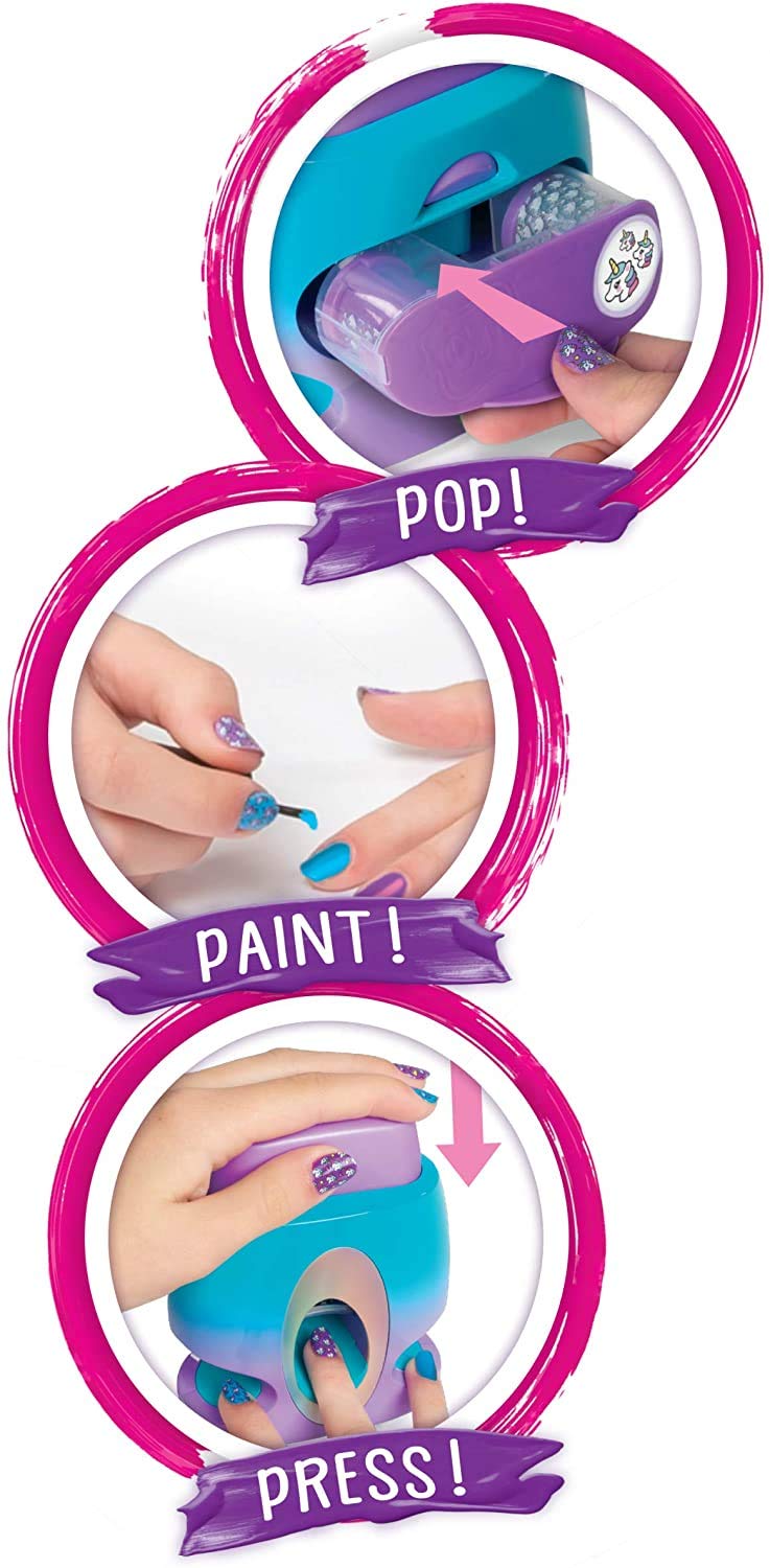 Cool Maker, GO Glam Nail Stamper, Nail Studio with 5 Patterns to Decorate 125 Nails (Packaging May Vary)