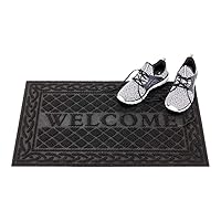 Restaurantware Comfy Feet 36 x 24 Inch Welcome Mat 1 Outdoor Welcome Doormat - Heavy-Duty for Homes Offices Or Restaurants Black Polypropylene Outside Doormat Low-Profile Easy to Clean