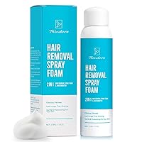 Hair Removal Spray Foam Cream: For Women and Men Face, Bikini, Legs, Arms, Underarms, Armpit, Public & Private hair - Soothing, Effective, Painless Body Depilatory Foam for All Skin Types & Sensitive