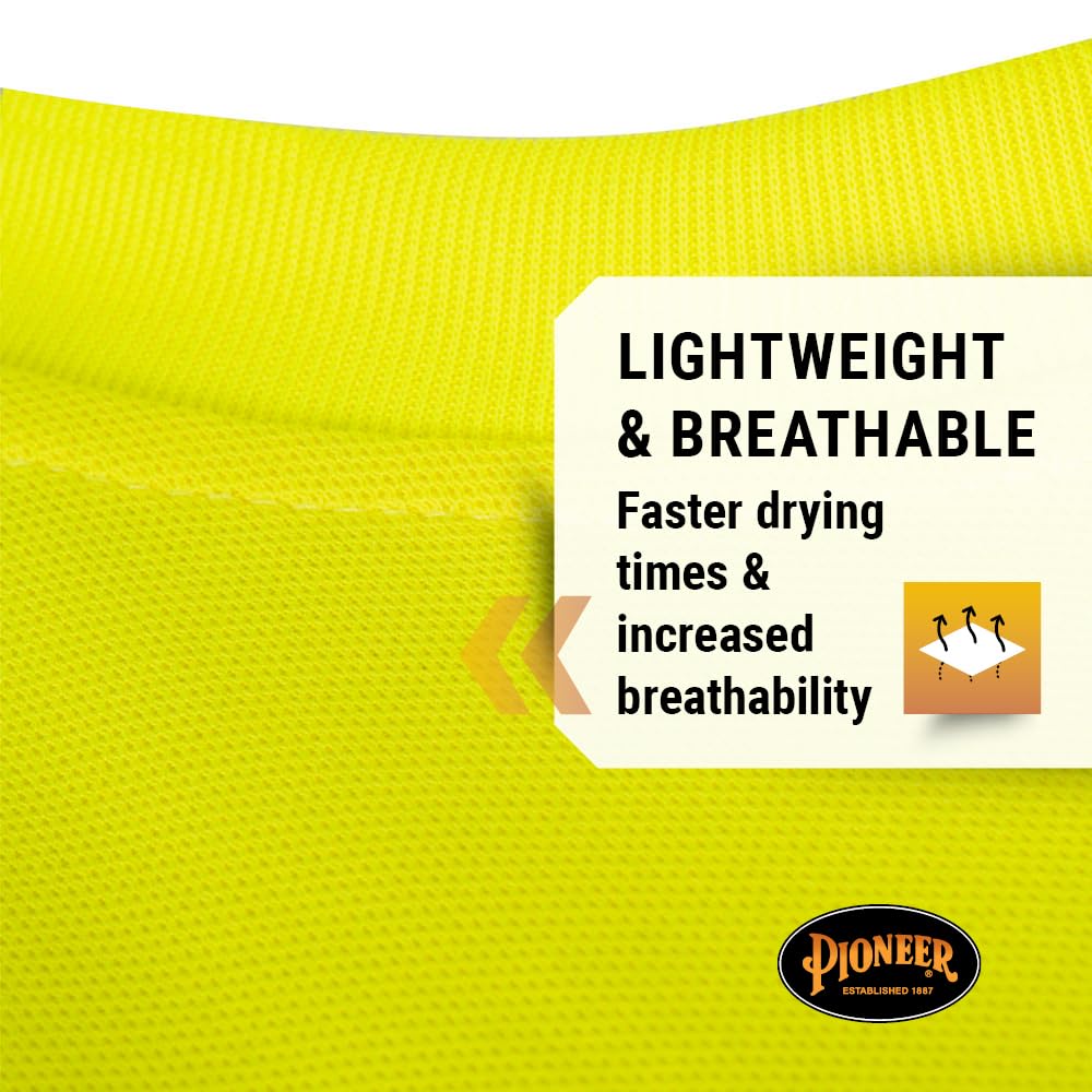 Pioneer Hi Vis Long Sleeved Cooling Shirt - Breathable, Lightweight, Quick Drying