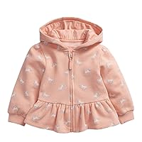 Baby and Toddler Girls' Long Sleeve Tops Pink Hoodie with Hat