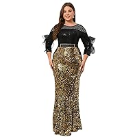 Size Evening Dresses for Women Dubai Sequin African Mermaid Dress Wedding Party Bridesmaid Long Robes