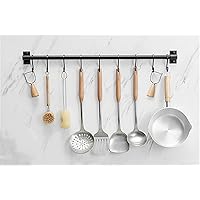 Kitchen Tool Hooks, Stainless Steel, Kitchen Bath Towel Hanger, Wall Hanging Hook, Bathroom Shower Rack, Towel Hanger, Multi-functional Storage Hook, Wall Mounted, Strong Adhesive Fixing, No Drilling Required, Stainless Steel, Cookware, Storage Rack, Bath, Shower Rack, Towel Hanger, Kitchen Rack (50cm x 7 Hooks)