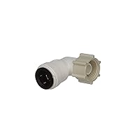 Watts AquaLock P-635 CTS Quick Connect Female Swivel Elbow Connection for Water Plumbing Lines, White, 1/2 Inch